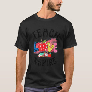 Camiseta Ensine Amor Inspire  De Volta à Escola Pré Kinder 