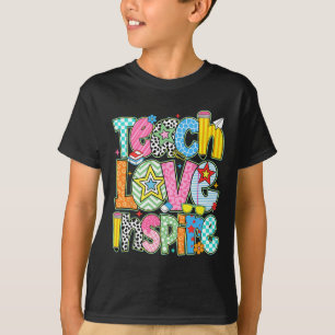Camiseta Ensine Amor Inspire De Volta à Escola Professor Cr