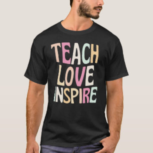 Camiseta Ensine Amor Inspire Inspirador Retro Primário 