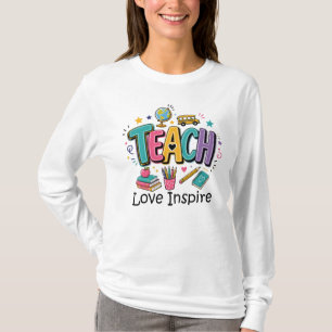 Camiseta Ensine Amor Inspire, Professora Fofa