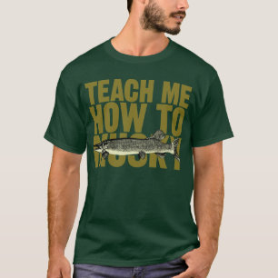 Camiseta Ensine-me como a Musky (as letras verde-oliva)