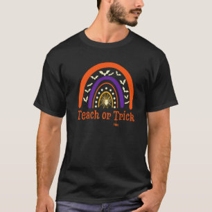 Camiseta Ensine ou Engane Arco-íris Halloween Professor Vid