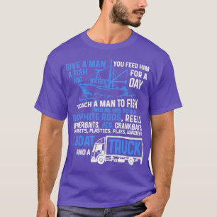 Camiseta Ensine Um Homem A Um Dia De Peixe