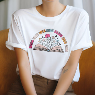 Camiseta Ensinem-Nos, Ame-Os, Veja-Os Crescer