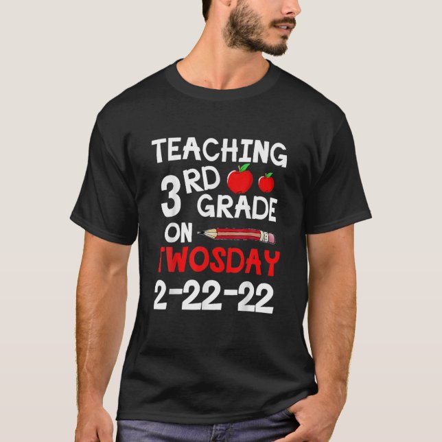 Camiseta Ensino 3º Grau Na Terça-Feira, 22 De Fevereiro (Frente)