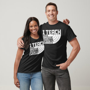 Camiseta Ensino a igualdade de bravura a bondade