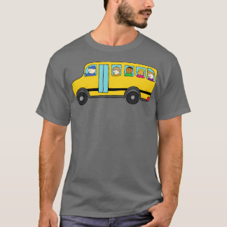 Camiseta Ensino Amarelo Bonito Com Crianças Felizes