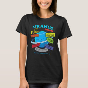 Camiseta Ensino, aprendizagem, sobre espaço - Urano, plano