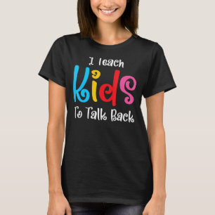 Camiseta Ensino As Crianças A Falar De Volta Ao roupa 3