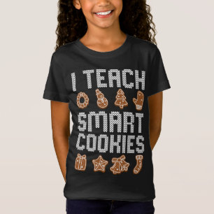 Camiseta Ensino Biscoitos Inteligentes Professor de Natal C