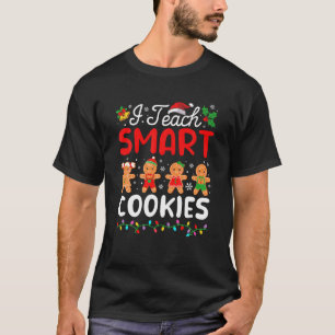 Camiseta Ensino Biscoitos Inteligentes Xmas de Natal para P