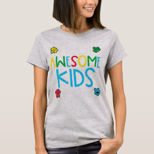 Camiseta Ensino Crianças Incríveis Autismo Sensibilizaç