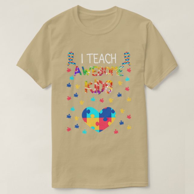Camiseta Ensino Crianças Incríveis Autismo Sensibilização P (Frente do Design)