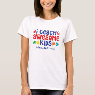 Camiseta Ensino Crianças Incríveis  Professor personaliza