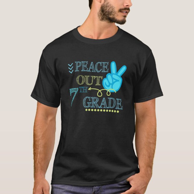 Camiseta Ensino De 7 Da Paz Engraçado Fim Do Ano Escolar (Frente)