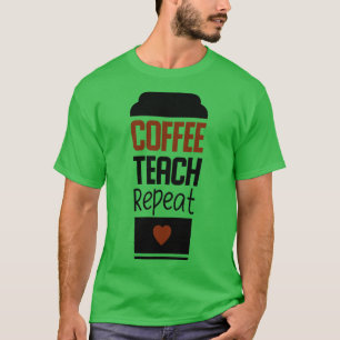 Camiseta Ensino de café repetido