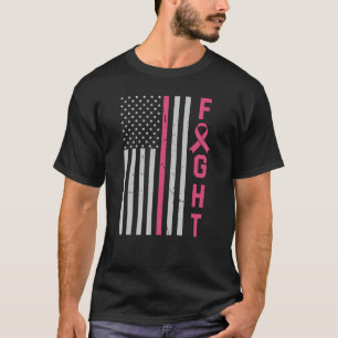 Camiseta Ensino de Canceres da Mama Bonito Amigos Luta Fami
