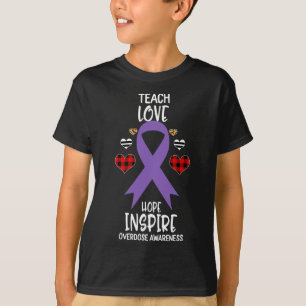 Camiseta Ensino de Consciência de Sobredosagem Friso Amor E
