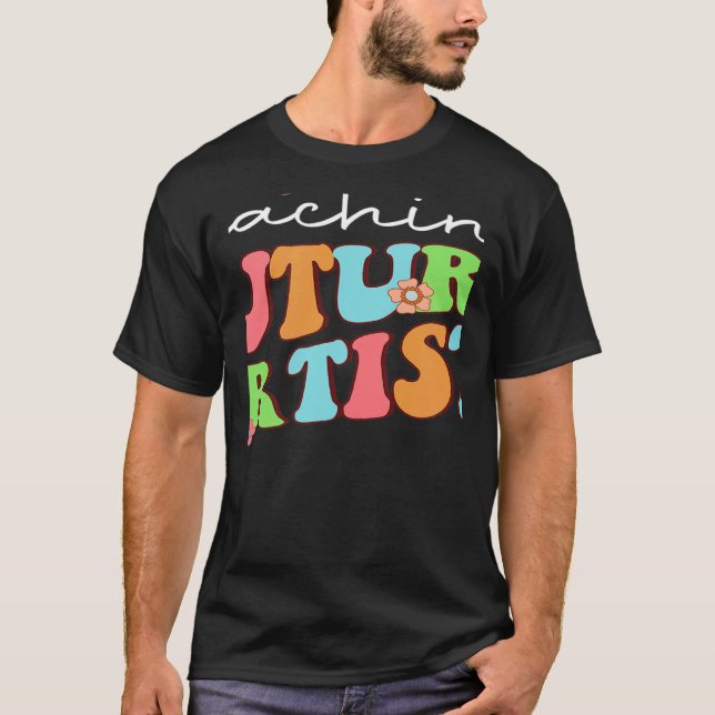 Camiseta Ensino De Futuros Artistas Retrô Estudantes De Pro (Frente)