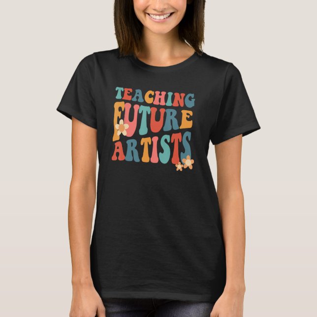 Camiseta Ensino De Futuros Artistas Retrô Estudantes De Pro (Frente)