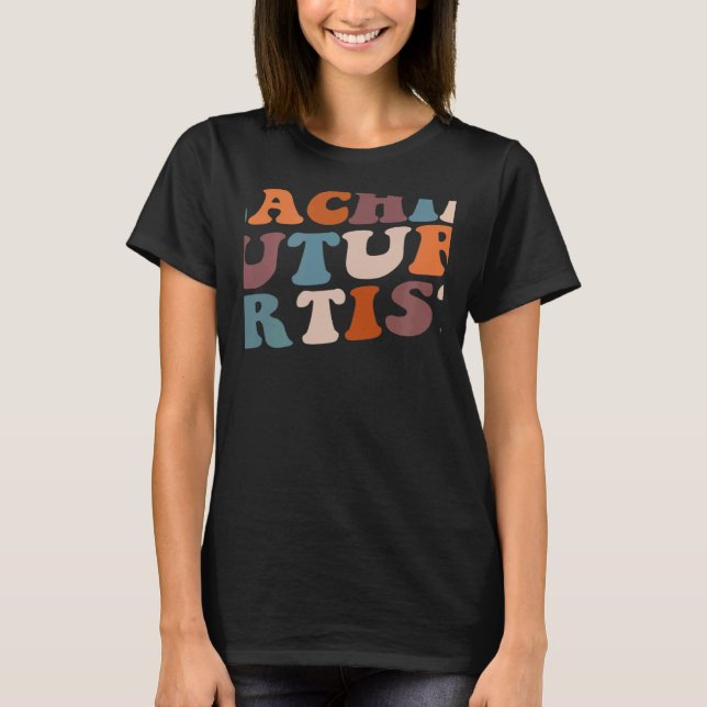Camiseta Ensino De Futuros Artistas Retrô Estudantes De Pro (Frente)