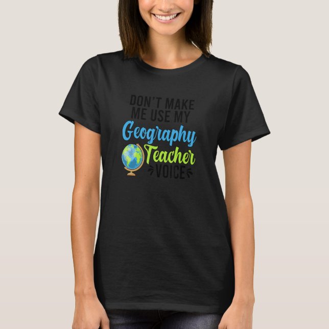 Camiseta Ensino de Geografia de Professores de Geografia po (Frente)