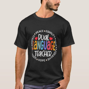 Camiseta Ensino De Linguagem Dupla Para Equipe De Esquadrão