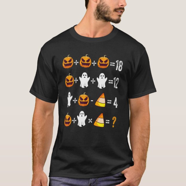 Camiseta Ensino de Matemática do Teste de Quiz de Operações (Frente)