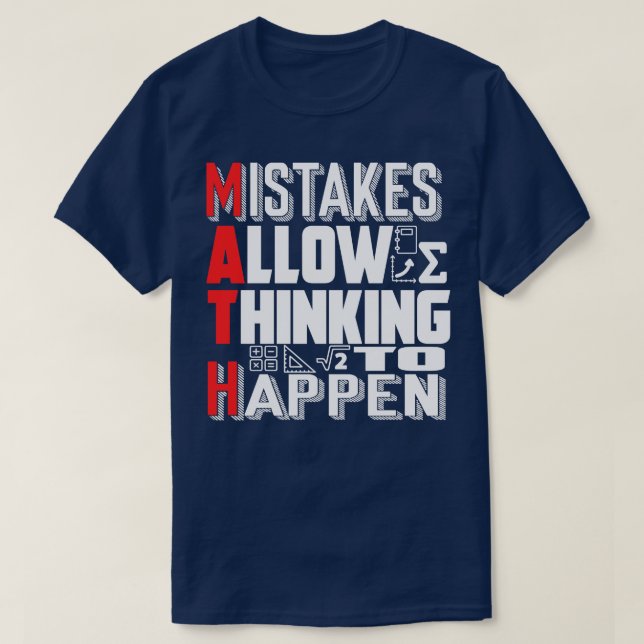 Camiseta Ensino de Matemática Erros de Professores Permitem (Frente do Design)