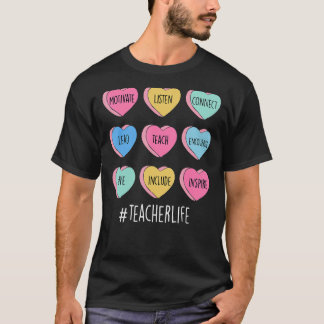 Camiseta Ensino De Motivação Do Coração Candy Inspira Vida