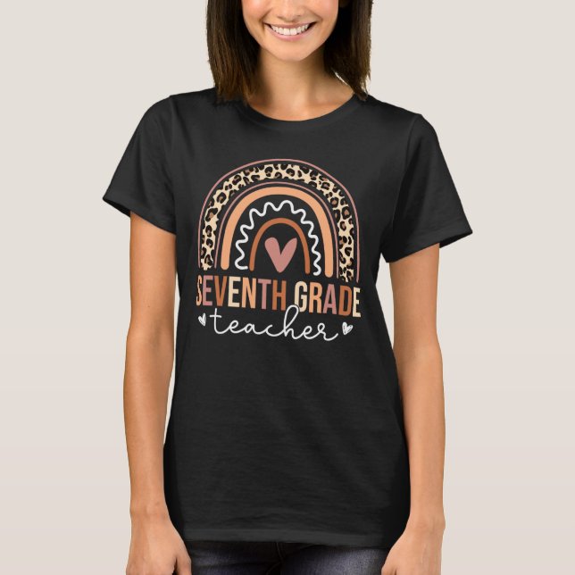 Camiseta Ensino de Professores do 7º ano do curso "Leopard  (Frente)