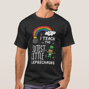 Camiseta Ensino Dia de São Patrício De Leprechauns Pequenos