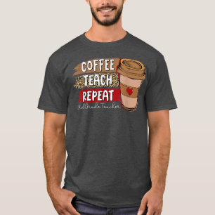 Camiseta Ensino do Café Repetir Desligamento do Professor L