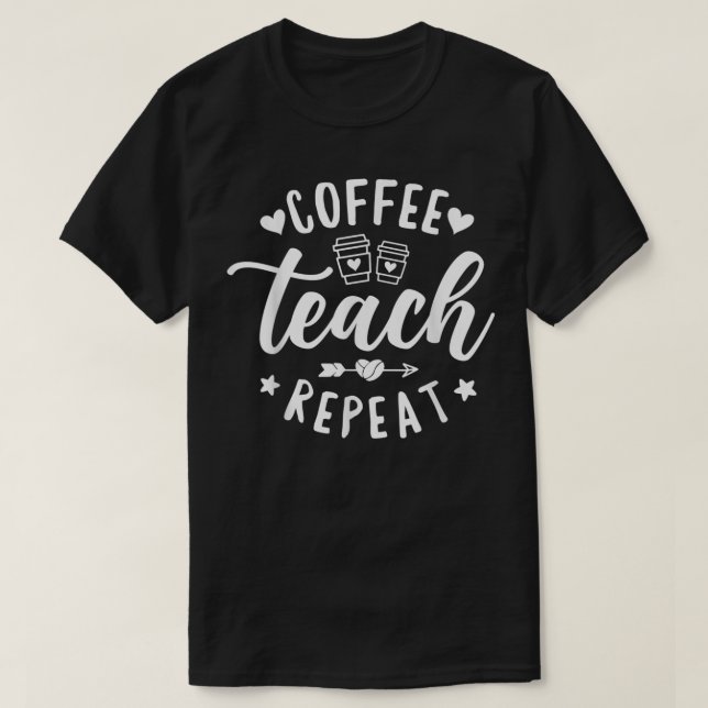 Camiseta Ensino do Café Repetir, Professora do Café (Frente do Design)