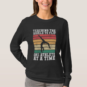 Camiseta Ensino do Mundo ao Treinador em Ginástica do Sacud