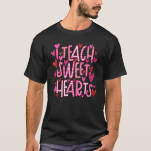 Camiseta Ensino Doce Coração Engraçado Dia de os namorados 
