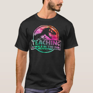 Camiseta Ensino é caminhada no parque Engraçado Professor