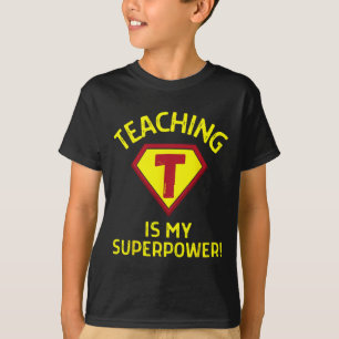 Camiseta Ensino é meu superpoder - Professor primário diver
