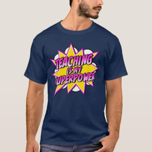 Camiseta Ensino é Meu Superpoder Retro Quadrinho Supereache