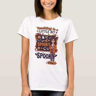 Camiseta Ensino é um pouco assustador no Halloween de volta