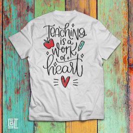 Camiseta Ensino é uma Obra do Coração \Apreciação aos Profe