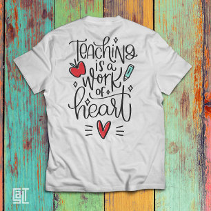 Camiseta Ensino é uma Obra do Coração \Apreciação aos Profe