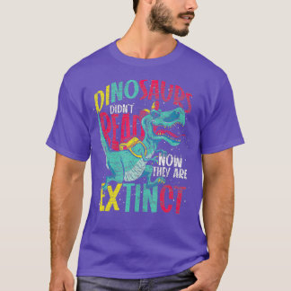 Camiseta Ensino Engraçado De Dinossauro Bonito Ensinando Pr
