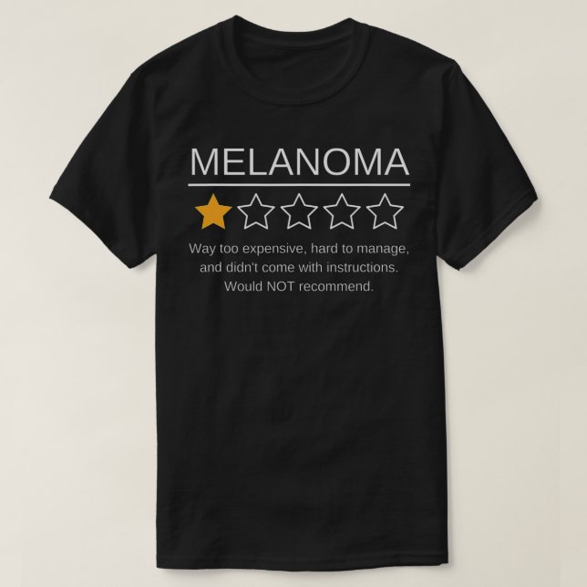 Camiseta Ensino engraçado de Melanoma Um Cancer de Notação  (Frente do Design)