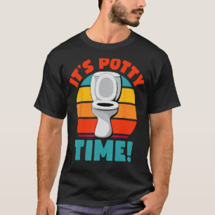 Camiseta Ensino Engraçado de Potty É Humor de Banheiro em P