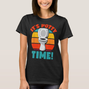 Camiseta Ensino Engraçado de Potty É Humor de Banheiro em P