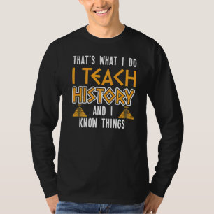 Camiseta Ensino História E Sei Coisas Professora De Históri