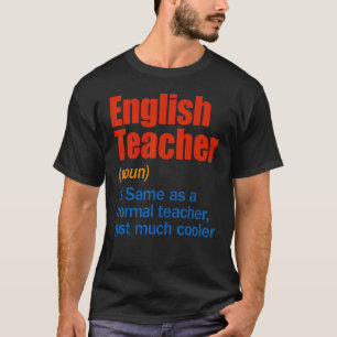 Camiseta Ensino Inglês Definição De Volta À Escola Primeiro