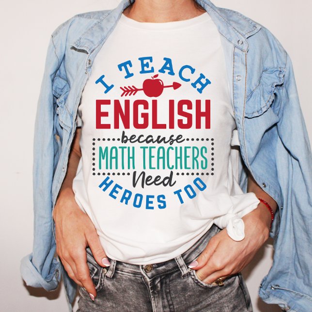 Camiseta Ensino Inglês Porque Heróis Ensinam Ensino Engraça (Criador carregado)