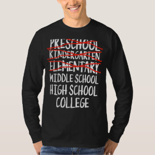 Camiseta Ensino Médio de Graduação Elementar De Volta À Esc